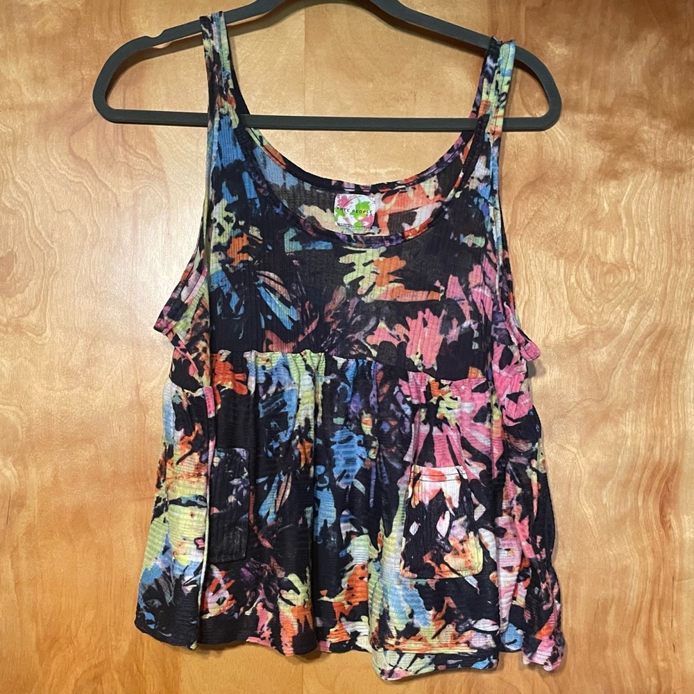 Free people neon pocket tank top s